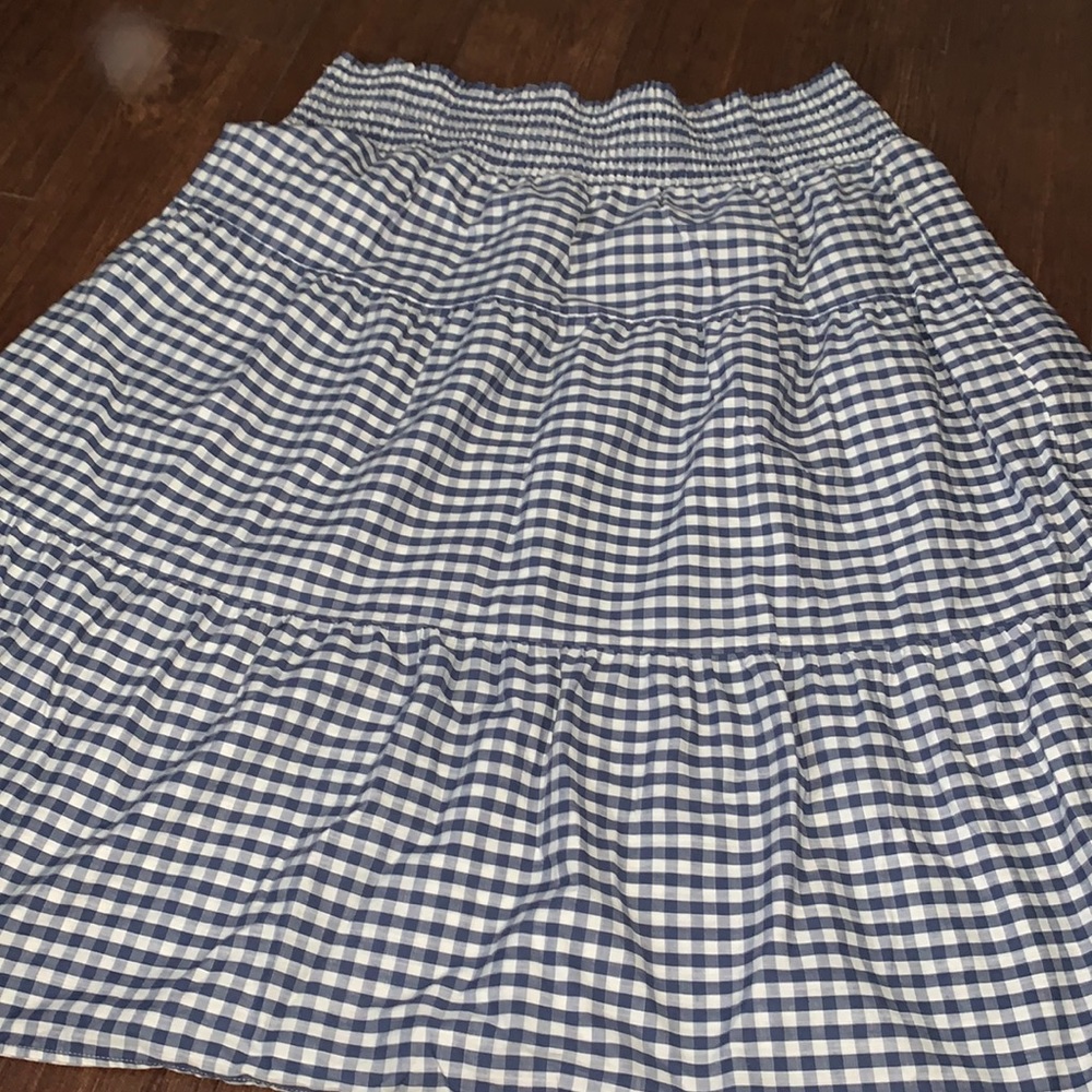Universal Thread Blue and White Gingham Skirt